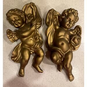 Vintage Homco 1120 Cherubs (10 In Tall X 5 In Wide)